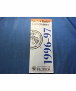 1996-97 UNIVERSITY OF FLORIDA Athletic Association Guide to NCAA Rules P... - $285.51 MXN