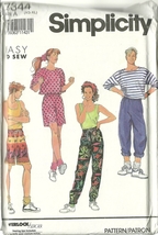 Simplicity Sewing Pattern 7344 Unisex Mens Misses Top Pants Shorts XS - XL New - £7.98 GBP