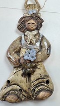 Vintage Terra Cotta Angel Wall Hanging Signed Vintage And Glazed Finish ... - $56.16
