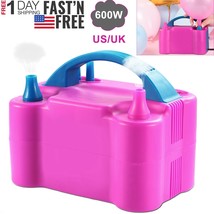 Electric Balloon Pump 600W Dual Nozzle Air Blower Inflator Party Wedding... - £34.84 GBP