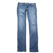 Hollister Jeans Womens 27 Blue Skinny Low Rise Distress Medium Wash Denim Pants - £23.34 GBP