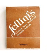 Fellini&#39;s Restaurant Vintage Matchbook La Club Oysterbar Newton MA Unstr... - $377.05 MXN