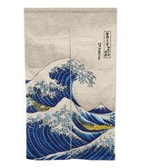 Japanese Noren Curtain Tapestry The Great Wave Off Kanagawa Mount Fuji 5... - £46.40 GBP