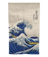 Japanese Noren Curtain Tapestry The Great Wave Off Kanagawa Mount Fuji 5... - $80.93 CAD
