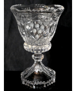 Vintage ANNA HUTTE 24% Lead Crystal 6.125&quot; ASTI CLEAR Candle Holder Flow... - $14.98