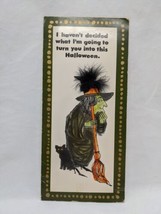 Vintage Hallmark Halloween Witch Just Because Gretting Card - $20.05