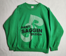 Pant Saggin Dezign Sweatshirt Mens Size L Cotton Blend Green - $49.68