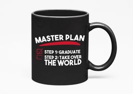 Make Your Mark Design Master Plan Funny Graduation, Black 11oz Ceramic Mug - £17.33 GBP+