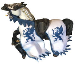181061 Toy Papo 2006 Medieval Era Blue Dragon King Horse Figure 39389 - £8.73 GBP