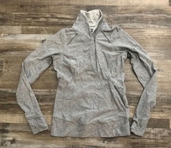 Lululemon Womens Size 6 Gray Think Fast 1/4 Zip Pullover Jacket - $23.13