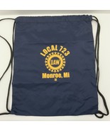 UAW Local 723 Nylon Cinch Sack Drawstring Backpack Monroe MI Logo Blue U... - €12,06 EUR