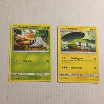 2017 Pokemon Grubbin &amp; Charjabug Trading Cards - $50.12 MXN
