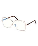 Tom Ford 5841 028 Shiny Rose Gold / Blue Block Eyeglasses TF5841 028 59mm - £225.27 GBP