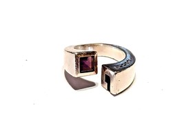 Womens Gucci Sterling Silver Amethyst G Split Bypass Ring Retails $367 - $193.05
