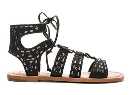 Dolce Vita Women&#39;s Jazzy Black Leather Sandal in Sz. 9.5 - £25.16 GBP