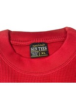 NEW Long Sleeve Waffle Knit Heavy Weight Sz XL Shirt Red Sun Tees VTG NOS - $13.50