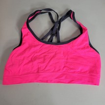 Just B Womens Sports Bra Size Large Neon Pink Cross Back - $9.99