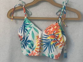 Women&#39;s Slimming Control Shoulder Tie Bikini Top Beach Betty Miracle Brand Sz S - £5.56 GBP