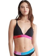 Calvin Klein Women's This is Love Lightly Lined Triangle Bra Medium Black - $29.09