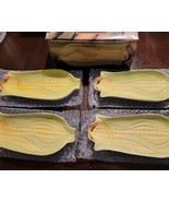 Vintage Boston Warehouse set of 4 Corn Dish holder set 1995 8.5 inch kit... - $366.40 MXN