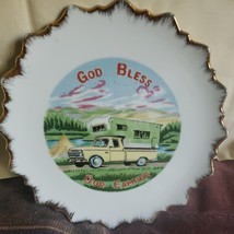 God Bless Our Camper Decorative Wall Plate  Ford Truck 1960's ~ 7 Inch - $14.24