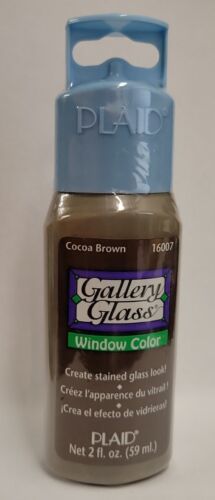 Primary image for Vtg NIP Plaid Gallery Glass Window Color 2oz Cocoa Brown 16007