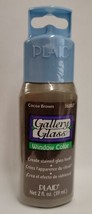 Vtg NIP Plaid Gallery Glass Window Color 2oz Cocoa Brown 16007 - £4.74 GBP