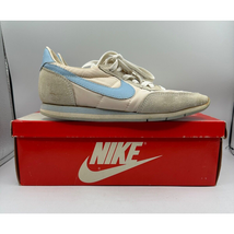 Vtg Nike Oceania Blue White Swoosh SIZE 7 1/2 Made in Korea WITH BOX 11932 - £52.47 GBP