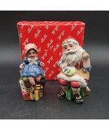 Vintage Fitz &amp; Floyd Santa&#39;s Magic Workshop Salt &amp; Pepper Shakers NEW w/Box - $32.58 CAD