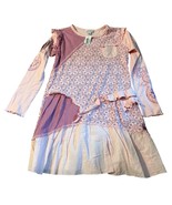 Naartjie Kids XXL Long-Sleeve Pink &amp; Purple Mixed Print Ruffle Dress NWT - $33.68 CAD