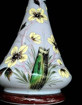 Victorian Czech Bohemian Harrach Rare Art Nouveau Opal Milk Glass Enameled Vase. - £197.44 GBP