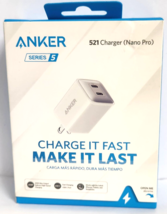 Anker Series 5 521 Charger (Nano Pro)  40W Fast Wall Charger 2x 20W USB-C WHITE - £19.32 GBP