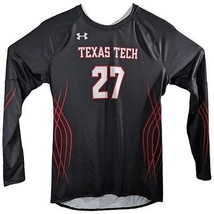 Texas Tech Volleyball Shirt Womens Size Medium Black #27 Long Sleeve Jersey - £18.84 GBP