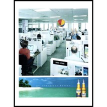 2002 Corona Beer Vintage Print Ad Office Cubicle Mexico Beach Ball Wall Art - £8.46 GBP