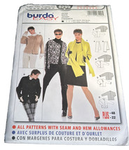 Burda 8299 sewing pattern, womens jacket and scarf, size 10-22 - £6.95 GBP