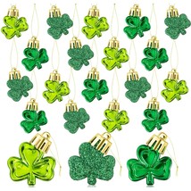 36Pcs St Patrick&#39;S Day Mini Shamrock Ornaments For Small Tree Decorations Good L - £13.36 GBP