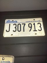 Vintage Illinois License Plate J 307 913 Land Of Lincoln 1990s Man Cave - $186.21 MXN