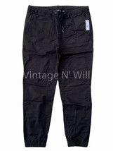 GAP Mens M Black Wash Cotton Twill Drawstring Casual Stretch Jogger Pants - £26.18 GBP