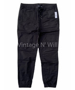 GAP Mens M Black Wash Cotton Twill Drawstring Casual Stretch Jogger Pants - $33.24