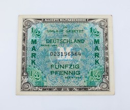 1944 Germany Allied Occupation 1/2 Mark Currency (XF) - £40.79 GBP