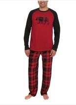 Eddie Bauer Mens Pajamas Red Multicolor Top Pants Christmas Family Relax... - $42.99