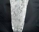  Vintage Crystal 10&quot; Hofbauer Byrds Hand Cut Pedestal Vase with Etched B... - £19.91 GBP