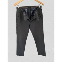 TED BAKER London Trousers Cotton Blend Pants in Charcoal Gray Size 30R - $462.49 MXN