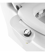 Biobidet SlimEdge Simple Bidet Toilet Attachment With Dual Nozzle-White-... - £35.37 GBP