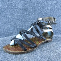 Sam Edelman Glinda Women Gladiator Sandal Shoes Black Leather Size 7.5 Medium - £19.47 GBP