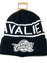 Cleveland Cavaliers NBA Black &amp; White Reflective Knit Cuffed Hat by Mitchell &amp; N - £14.45 GBP