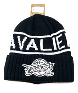 Cleveland Cavaliers NBA Black &amp; White Reflective Knit Cuffed Hat by Mitc... - $17.99