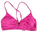 Time and Tru Womens XL Ruched Bikini Top Pink Summer Fuchsia - £11.68 GBP