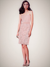 Dessy 2911....Cocktail Length, Strapless Dress...Blush / Ivory...Size 2.... - £25.57 GBP