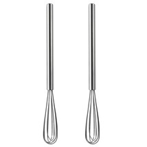 Mini Whisks Set Of 2, Stainless Steel Small Whisks Tiny Balloon Wire Whi... - £15.97 GBP